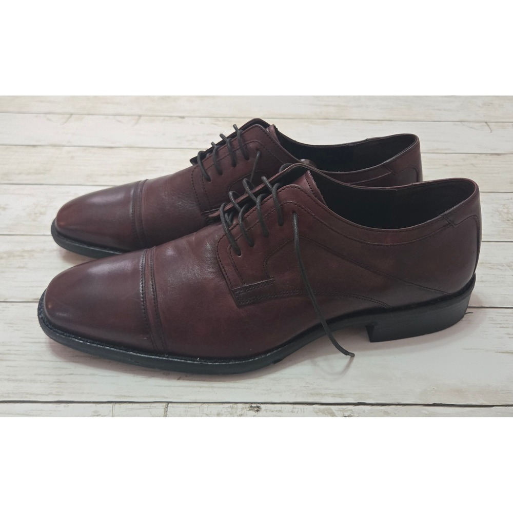 Johnston & Murphy Larsey‎ 20-1273 Cap Toe Lace Up Italian Calf Skin Oxfords 12M
